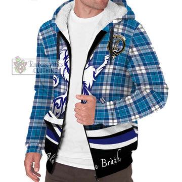 Roberton Tartan Sherpa Hoodie with Alba Gu Brath Regal Lion Emblem Unisex S - Tartan Vibes Clothing