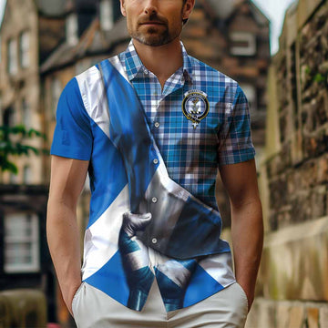 Roberton Tartan Hawaiian Shirt with Family Crest Scotland Patriotic Style Kid - Tartan Vibes Clothing