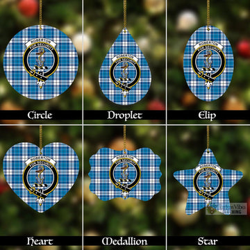 Roberton Tartan Christmas Aluminium Ornament with Family Crest Aluminium - Tartan Vibes Clothing