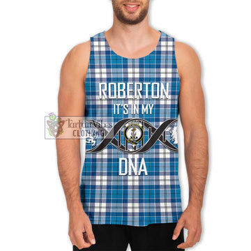 Roberton Tartan Men's Tank Top with Family Crest DNA In Me Style Men - Tartan Vibes Clothing
