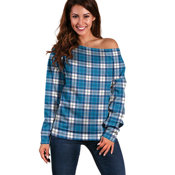 Roberton Tartan Off Shoulder Women Sweater Women - Tartan Vibes Clothing