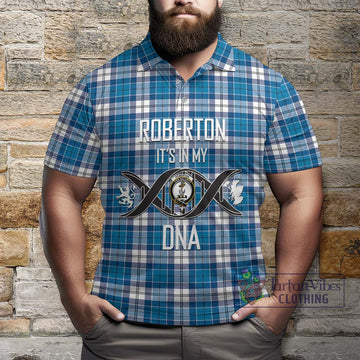 Roberton Tartan Polo Shirt with Family Crest DNA In Me Style Kid - Tartan Vibes Clothing