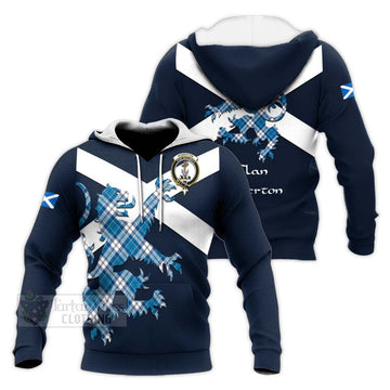Roberton Tartan Lion Rampant Knitted Hoodie Proudly Display Your Heritage with Alba Gu Brath and Clan Name Unisex Knitted Pullover Hoodie - Tartan Vibes Clothing