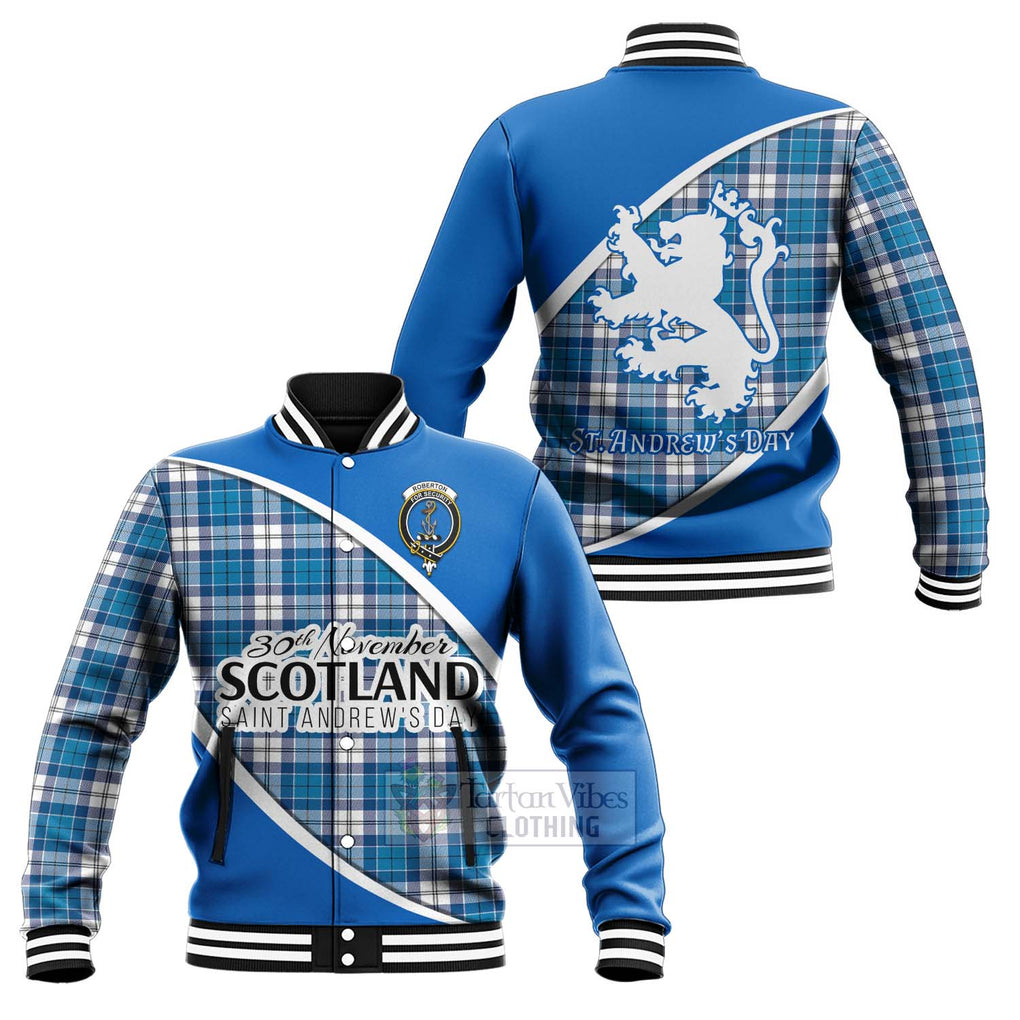 Roberton Family Crest Tartan Baseball Jacket Celebrate Saint Andrew's Day in Style Unisex - Tartan Vibes Clothing