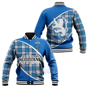 Roberton Family Crest Tartan Baseball Jacket Celebrate Saint Andrew's Day in Style Unisex - Tartan Vibes Clothing