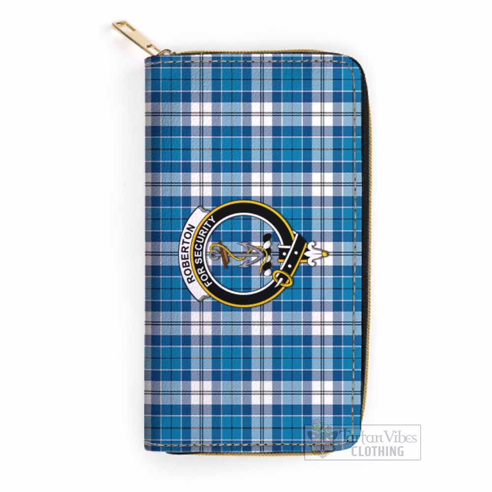 Roberton Tartan Women's Leather Wallet with Family Crest One Size 19.7*10.5*3.5 cm - Tartan Vibes Clothing