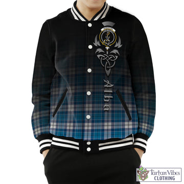 Roberton Tartan Baseball Jacket Featuring Alba Gu Brath Family Crest Celtic Inspired Unisex - Tartan Vibes Clothing