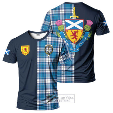 Roberton Tartan T-Shirt Alba with Scottish Lion Royal Arm Half Style Kid's Shirt - Tartan Vibes Clothing