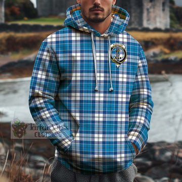 Roberton Tartan Cotton Hoodie with Family Crest Zip Hoodie - Tartan Vibes Clothing