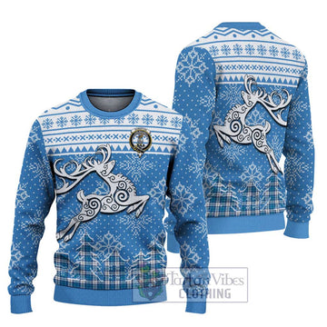 Roberton Clan Christmas Ugly Sweater Celtic Reindeer Style Unisex - Tartan Vibes Clothing