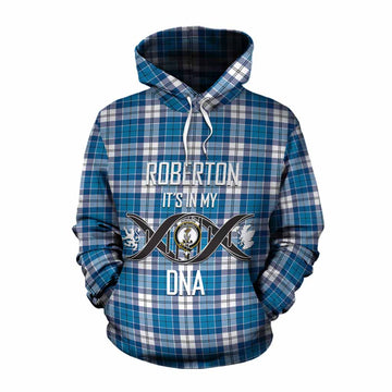 Roberton Tartan Cotton Hoodie with Family Crest DNA In Me Style Pullover Hoodie XS - Tartan Vibes Clothing