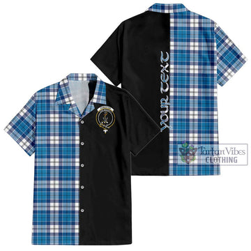 Roberton Tartan Hawaiian Shirt with Family Crest and Half Of Me Style Kid - Tartan Vibes Clothing