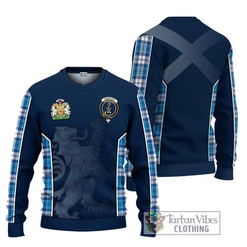 Roberton Tartan Ugly Sweater with Family Crest and Lion Rampant Vibes Sport Style Unisex - Tartan Vibes Clothing