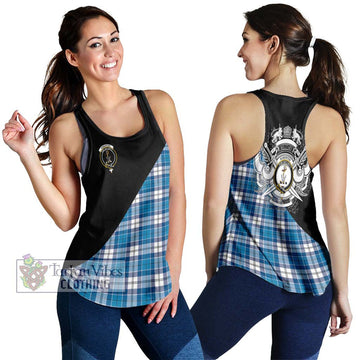 Roberton Tartan Women's Racerback Tanks with Family Crest and Military Logo Style 4XL - Tartan Vibes Clothing