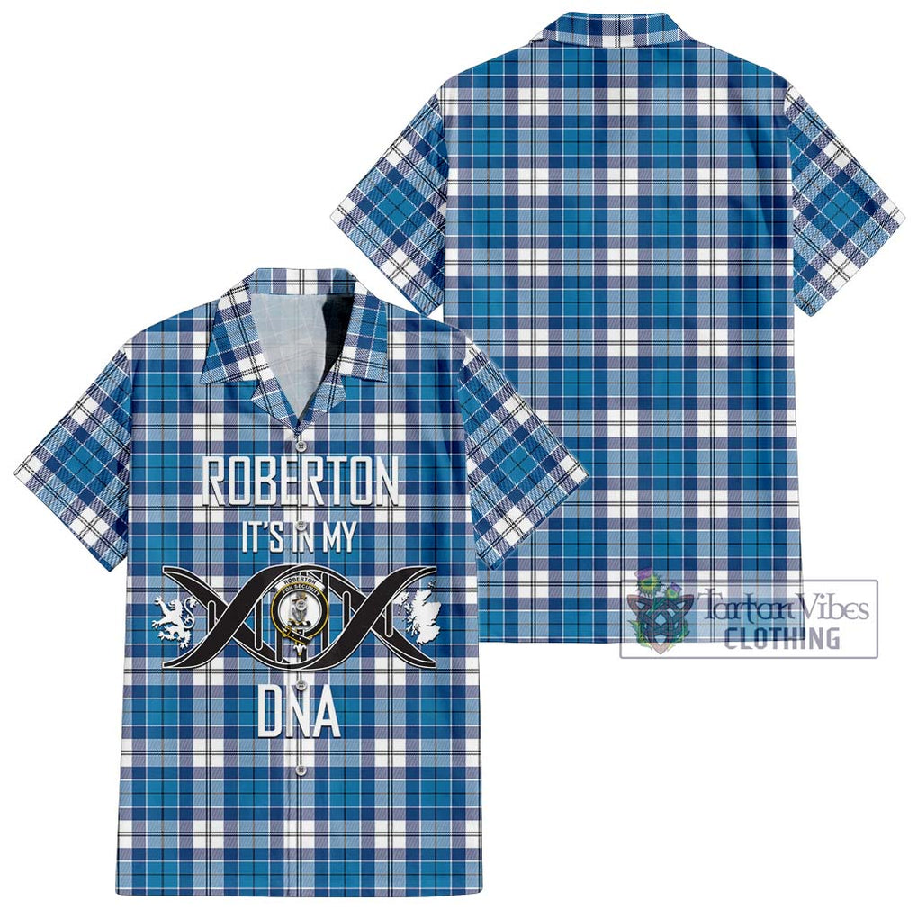 Roberton Tartan Hawaiian Shirt with Family Crest DNA In Me Style Kid - Tartan Vibes Clothing