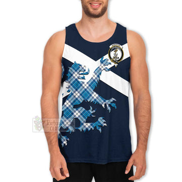 Roberton Tartan Lion Rampant Men's Tank Top Proudly Display Your Heritage with Alba Gu Brath and Clan Name Men - Tartan Vibes Clothing