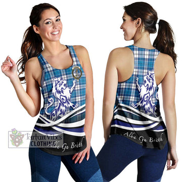 Roberton Tartan Women's Racerback Tanks with Alba Gu Brath Regal Lion Emblem 4XL - Tartan Vibes Clothing