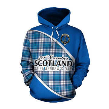Roberton Family Crest Tartan Cotton Hoodie Celebrate Saint Andrew's Day in Style Pullover Hoodie XS - Tartan Vibes Clothing