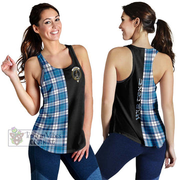 Roberton Tartan Women's Racerback Tanks with Family Crest and Half Of Me Style 4XL - Tartan Vibes Clothing
