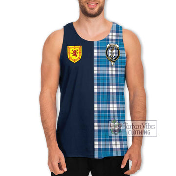 Roberton Tartan Men's Tank Top Alba with Scottish Lion Royal Arm Half Style Men - Tartan Vibes Clothing