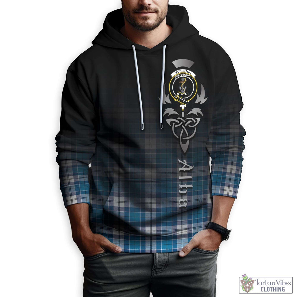 Roberton Tartan Hoodie Featuring Alba Gu Brath Family Crest Celtic Inspired Zip Hoodie - Tartan Vibes Clothing