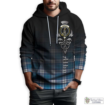 Roberton Tartan Hoodie Featuring Alba Gu Brath Family Crest Celtic Inspired Zip Hoodie - Tartan Vibes Clothing
