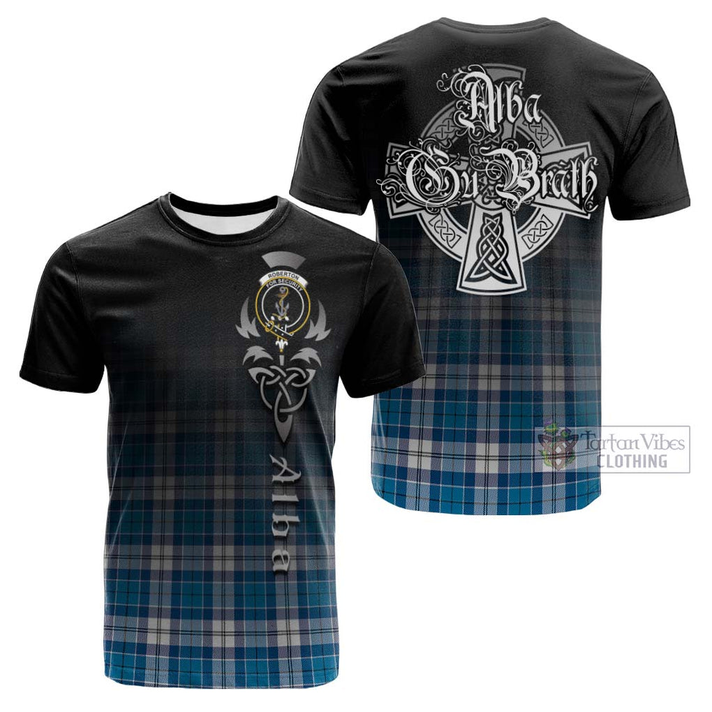 Roberton Tartan Cotton T-shirt Featuring Alba Gu Brath Family Crest Celtic Inspired Kid's Shirt - Tartan Vibes Clothing
