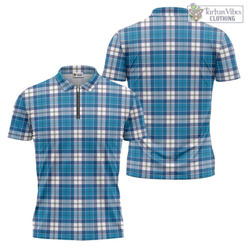 Roberton Tartan Zipper Polo Shirt Unisex - Tartan Vibes Clothing