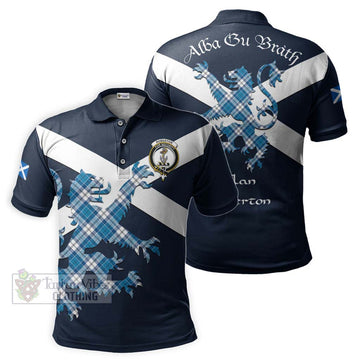 Roberton Tartan Lion Rampant Polo Shirt Proudly Display Your Heritage with Alba Gu Brath and Clan Name Kid - Tartan Vibes Clothing
