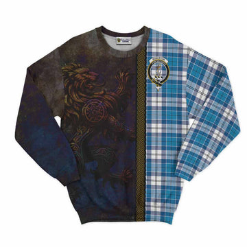 Roberton Tartan Family Crest Sweatshirt Alba Gu Brath Be Brave Lion Ancient Style