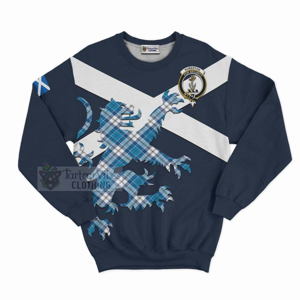 Roberton Tartan Lion Rampant Sweatshirt Proudly Display Your Heritage with Alba Gu Brath and Clan Name Unisex - Tartan Vibes Clothing