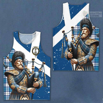 Roberton Tartan Men's Tank Top with Family Crest Scottish Bagpiper Vibes Men - Tartan Vibes Clothing