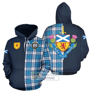Roberton Tartan Hoodie Alba with Scottish Lion Royal Arm Half Style Zip Hoodie - Tartan Vibes Clothing