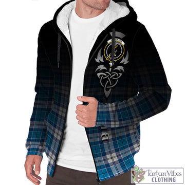 Roberton Tartan Sherpa Hoodie Featuring Alba Gu Brath Family Crest Celtic Inspired Unisex - Tartan Vibes Clothing