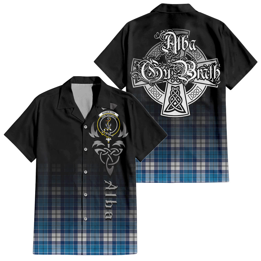Roberton Tartan Hawaiian Shirt Shirt Featuring Alba Gu Brath Family Crest Celtic Inspired Kid - Tartan Vibes Clothing