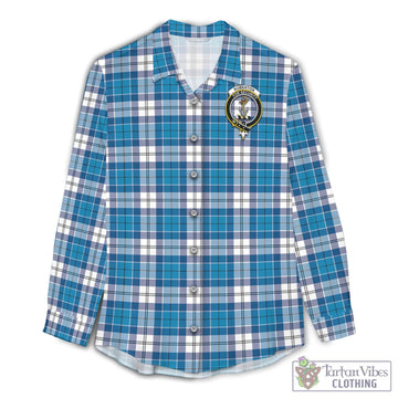 Roberton Tartan Women's Casual Shirt with Family Crest Female - Tartan Vibes Clothing