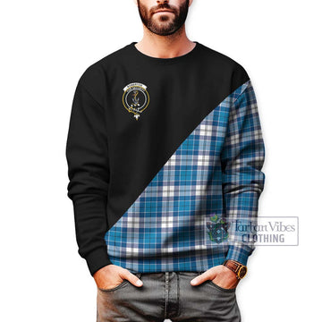 Roberton Tartan Sweatshirt with Family Crest and Military Logo Style Unisex - Tartan Vibes Clothing