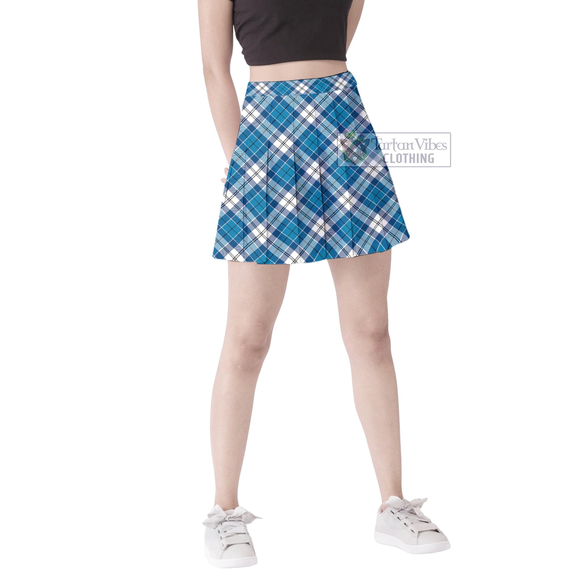 Roberton Tartan Women's Plated Mini Skirt Cross Style Female - Tartan Vibes Clothing