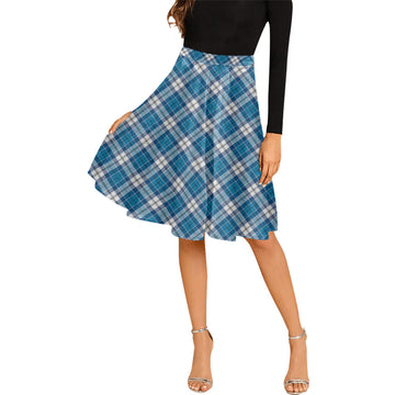 Roberton Tartan Melete Pleated Midi Skirt Cross Style Female - Tartan Vibes Clothing