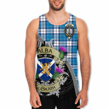 Roberton Tartan Family Crest Men's Tank Top Lion Rampant Royal Thistle Shield Celtic Inspired Men - Tartan Vibes Clothing