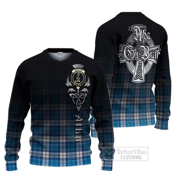 Roberton Tartan Ugly Sweater Featuring Alba Gu Brath Family Crest Celtic Inspired Unisex - Tartan Vibes Clothing
