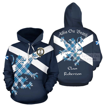 Roberton Tartan Lion Rampant Hoodie Proudly Display Your Heritage with Alba Gu Brath and Clan Name Zip Hoodie - Tartan Vibes Clothing