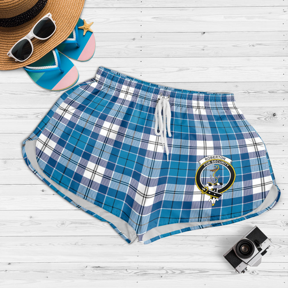 Roberton Tartan Womens Shorts with Family Crest 4XL - Tartan Vibes Clothing