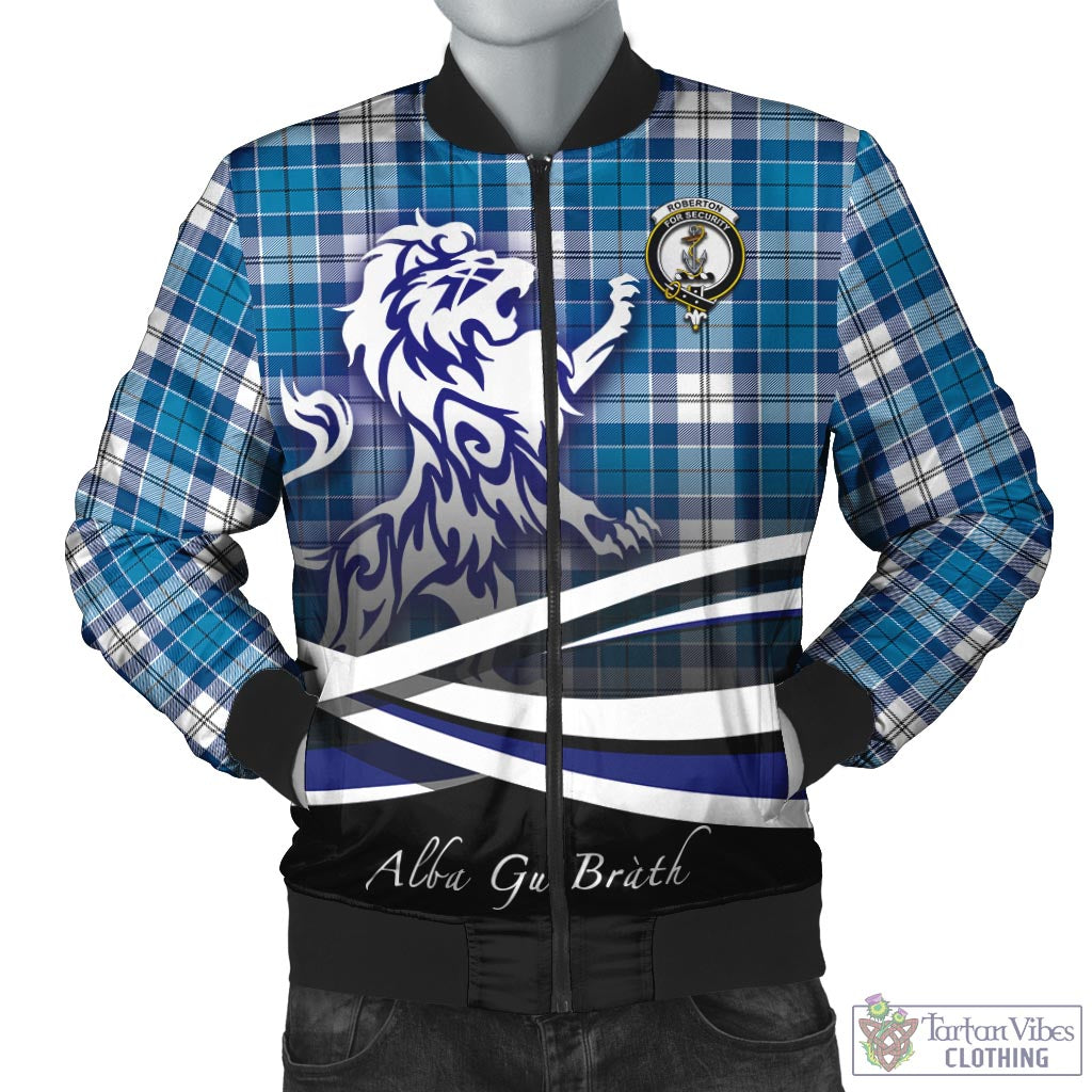 Roberton Tartan Bomber Jacket with Alba Gu Brath Regal Lion Emblem Unisex - Tartan Vibes Clothing
