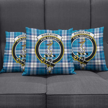 Roberton Tartan Pillow Cover with Family Crest Rectangle Pillow Cover 51*91cm - Tartan Vibes Clothing