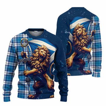 Roberton Tartan Family Crest Knitted Sweater with Scottish Majestic Lion Unisex - Tartan Vibes Clothing