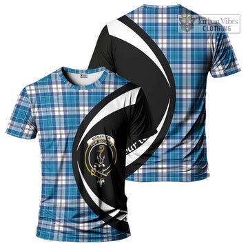 Roberton Tartan T-Shirt with Family Crest Circle Style Kid's Shirt - Tartan Vibes Clothing
