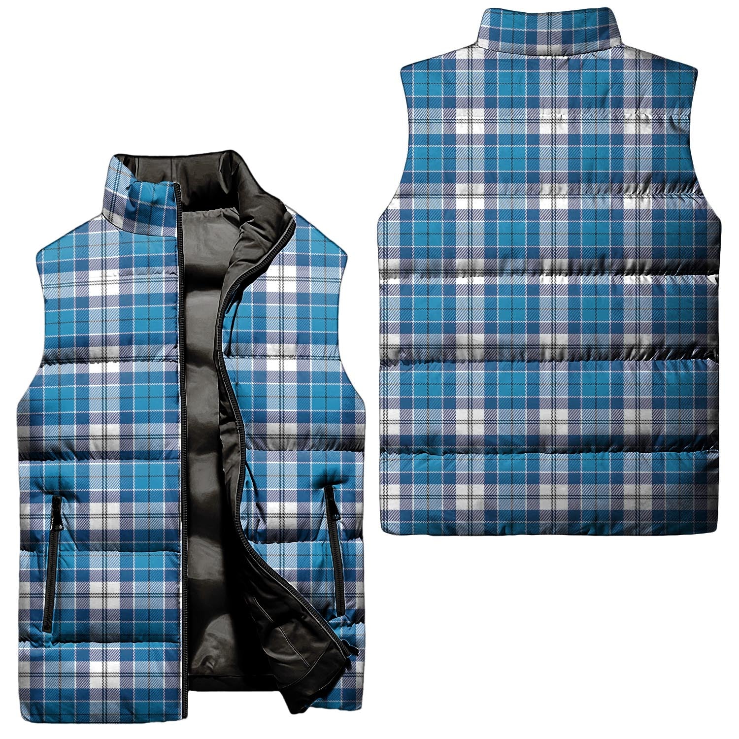 Roberton Tartan Sleeveless Puffer Jacket Unisex - Tartan Vibes Clothing