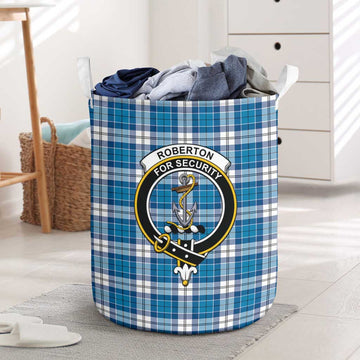 Roberton Tartan Laundry Basket with Family Crest