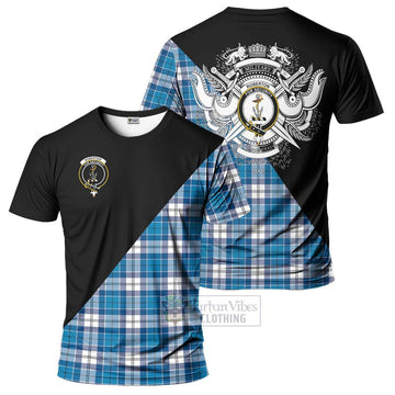 Roberton Tartan T-Shirt with Family Crest and Military Logo Style Kid's Shirt - Tartan Vibes Clothing